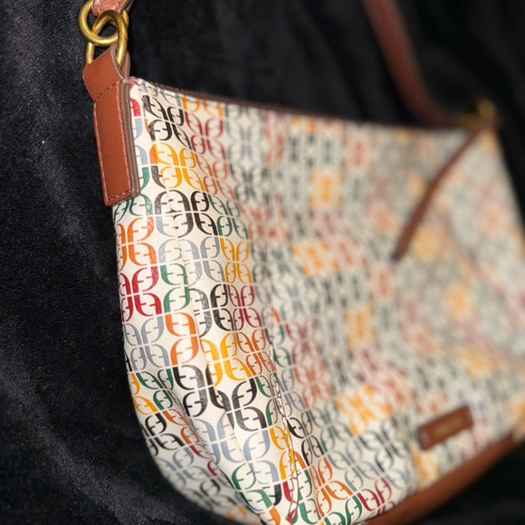 Fossil Brown Shoulder Bag with Classic Leather Accents - Picture 3 of 8